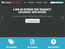 Tablet Screenshot of bitcoinads.com